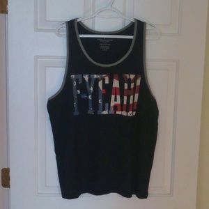 American Eagle Outfitters F-YEAH USA Flag Tank Top